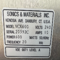 Sonics and Materials Vibra-cell Model VCX 600 sonicator image 3